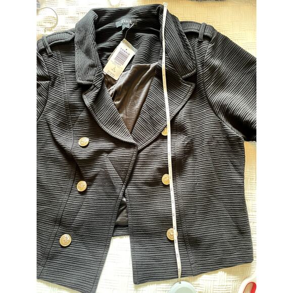 NWT Torrid Black Cropped Military Jacket Coat Blazer Preppy Academic Stretch 3X - Picture 9 of 11